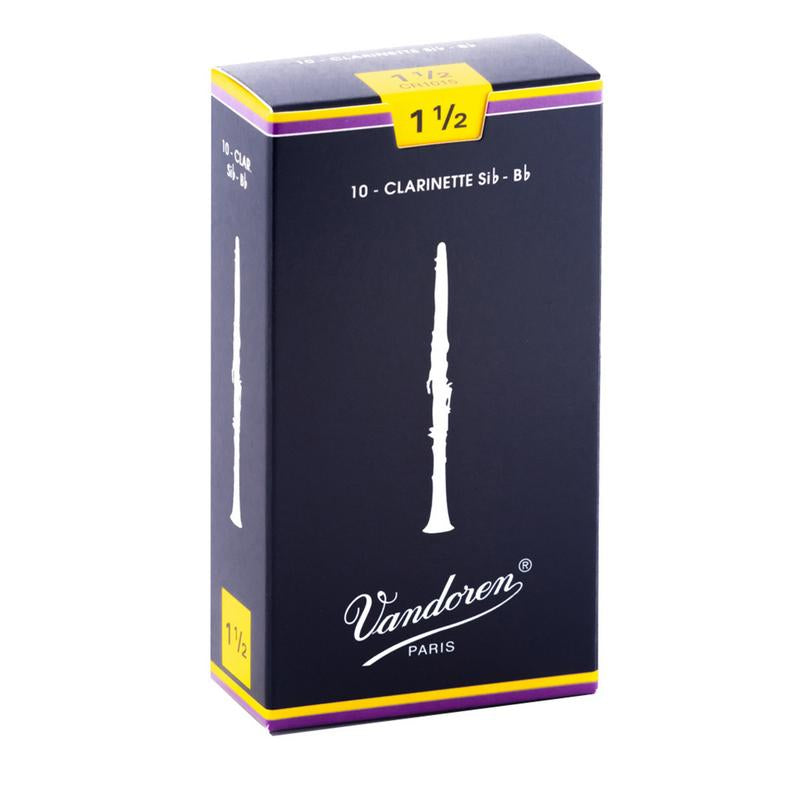 Traditional Bb Clarinet Reeds – 10-Pack by Vandoren