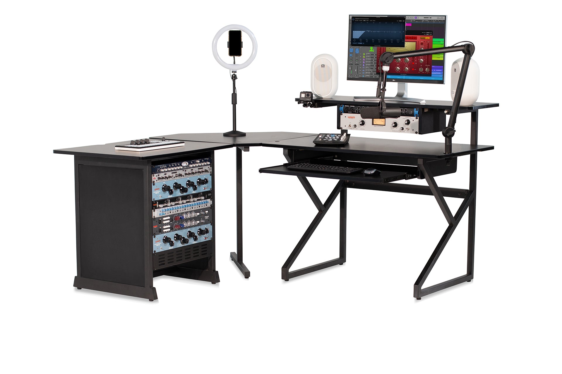 Studio Desk Content Creator Series Complete Desk Set (Black)