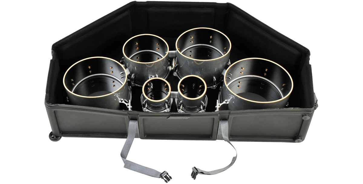SKB 1SKB-DM0234 Marching Quad / Quint Drum Case – Roto-Molded with Wheels