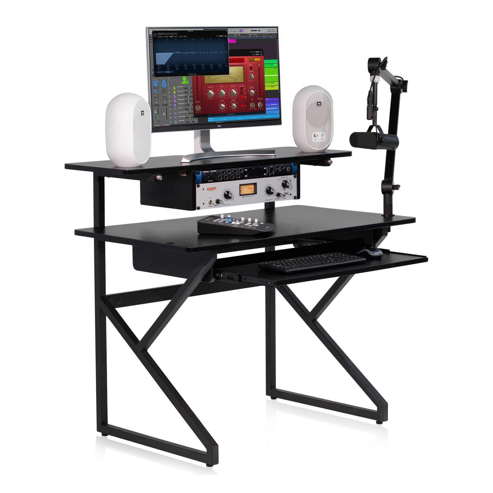 Studio Desk Content Creator Series Main Desk – Gator Frameworks MAIN DESK (Black)