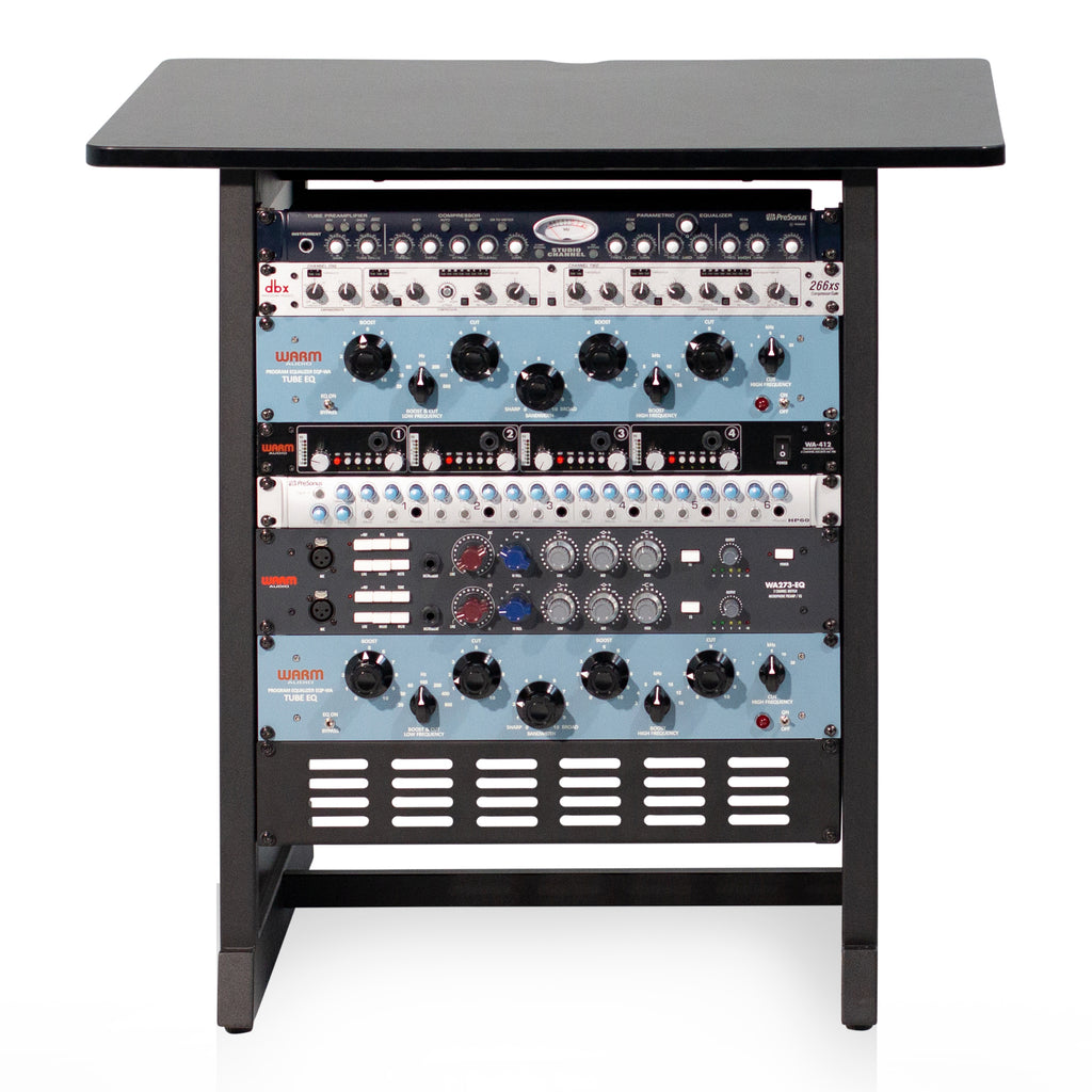 Gator Frameworks Elite Series Studio Rack Table – 10U with Slide-Out Tray (Black)