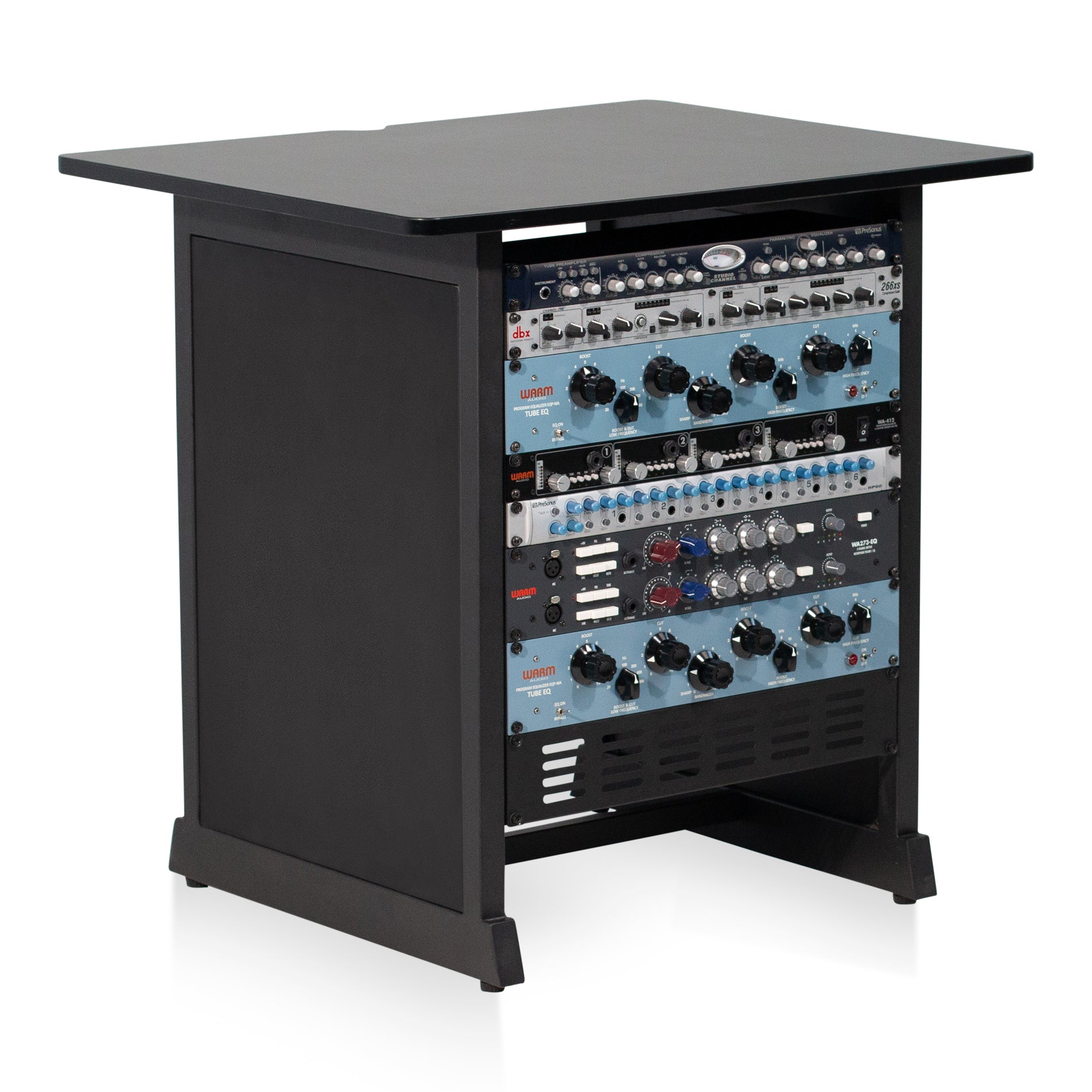 Gator Frameworks Elite Series Studio Rack Table – 10U with Slide-Out Tray (Black)